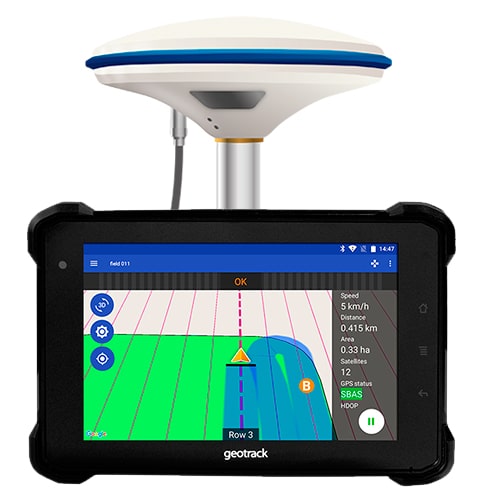 geotrack explorer plus, indicador de rumbo, sistema de conducción paralela, navegador para tractores